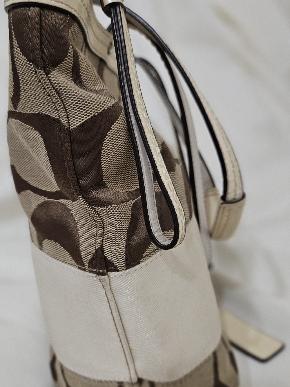 Coach Signature Canvas Tote in Brown and Cream - Picture 9 of 9